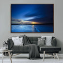 Blue Sunset Ocean Canvas Wall Art Print – Serene Coastal by MyGreatCanvas | Canvas Wall Art Prints | Photo Prints & Wall Decor