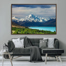 Mount Cook and Lake Pukaki Canvas Wall Art Print – Majestic by MyGreatCanvas | Canvas Wall Art Prints | Photo Prints & Wall Decor
