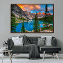 Canadian Rockies Moraine Lake Wall Art Canvas Print, Pine