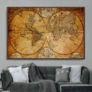 Vintage World Map Canvas Print – Antique Push Pin Travel by MyGreatCanvas | Canvas Wall Art Prints | Photo Prints & Wall Decor