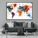 World Map Canvas Print – Framed Travel Map Wall Art for by MyGreatCanvas | Canvas Wall Art Prints | Photo Prints & Wall Decor
