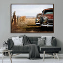 Old Rustic Classic Car Wall Art Canvas Print
