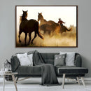 Horses and Cowboys Wall Art Canvas Print by MyGreatCanvas | Canvas Wall Art Prints | Photo Prints & Wall Decor