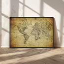 Push Pin World Map Canvas Print – Travel Tracker Wall Art