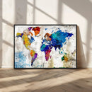 World Map Canvas Print – Framed Travel Map Wall Art for by MyGreatCanvas | Canvas Wall Art Prints | Photo Prints & Wall Decor