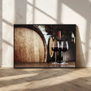 Wine and Barrel Wall Art Canvas Print by MyGreatCanvas | Canvas Wall Art Prints | Photo Prints & Wall Decor