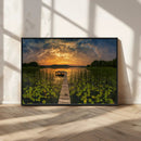 Lake and Flower Wall Art Canvas Print