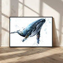 Watercolor Whale Wall Art Canvas Print by MyGreatCanvas | Canvas Wall Art Prints | Photo Prints & Wall Decor