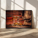 Whiskey and Cigar Canvas Wall Art | 3 Panel Bar Room Decor by MyGreatCanvas | Canvas Wall Art Prints | Photo Prints & Wall Decor