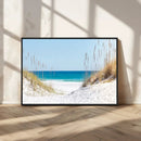 Serene Coastal Dune Path with Ocean View, 3-Panel Beach