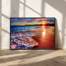 Colorful Coastal Sunset on the Beach Canvas Print, Ocean