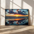 Beach Sunset Print - Stunning Ocean Canvas Artwork with