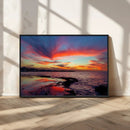 Glorious Sunset on The Beach Wall Art Canvas Print