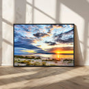 Sunset On The Ocean Wall Art Canvas Print