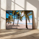 Palm Beach Tropical Island Wall Art Canvas Print
