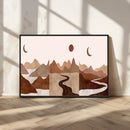 Boho Wall Art Canvas Print Set Mid-Century Prints Bohemian