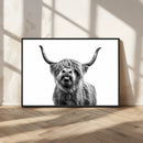 Fanny Scottish Highland Cow Cattle Art Print Farmhouse Wall