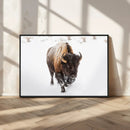 Bison Winter Wall Art Canvas Print For Farmhouse Decor