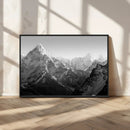 Everest Himalaya Mountain Peaks Black & White Triptych
