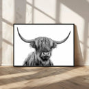 Scottish Highland Cow Cattle Art Print Wall Art Canvas Print by MyGreatCanvas | Canvas Wall Art Prints | Photo Prints & Wall Decor