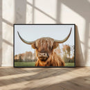 Highland Cow Animal Scottish Cattle Art Print Farmhouse Wall