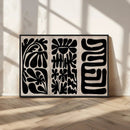 Canvas Print Wall Art Abstract Art Boho, Framed Boho Art