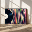 Vinyl Record and Album Collection Canvas Wall Art - Retro