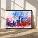 Disney Wall Art: Dreamy Watercolor Cinderella Castle Canvas by MyGreatCanvas | Canvas Wall Art Prints | Photo Prints & Wall Decor