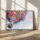 Don't Look Up Movie Canvas Wall Art - Vibrant Floating House