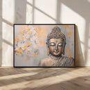 Abstract Buddha Statue Wall Art Canvas Print - Modern