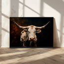Texas Longhorn Wall Art | 3-Panel Large Texas Longhorn
