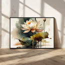 Lotus Flower Watercolor Canvas Print – A Symbol of Serenity by MyGreatCanvas | Canvas Wall Art Prints | Photo Prints & Wall Decor