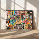 Abstract Art Collage Wall Art Canvas Print – Framed, Ready