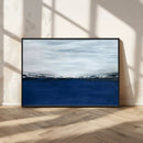 Navy Blue Abstract Wall Art Canvas Print
