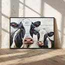 Vintage Baby and Mom Cattle Wall Art Canvas Print by MyGreatCanvas | Canvas Wall Art Prints | Photo Prints & Wall Decor