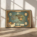 Avatar Wall Art: The Last Airbender Vintage Map - Wall Art