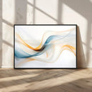 Decorative Turquoise Abstract Wave Wall Art Canvas Print by MyGreatCanvas | Canvas Wall Art Prints | Photo Prints & Wall Decor