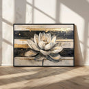 Abstract Lotus Flower Wall Art Canvas Print, Meditation Yoga