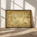 Vintage Game of Thrones Map Wall Art | Westeros and Essos