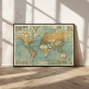 Push Pin World Map Canvas Print – Travel Tracker Wall Art