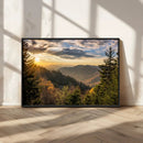 Sunrise Over the Smoky Mountains Canvas Wall Art –