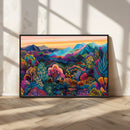 Colorful Abstract Landscape Wall Art Print Canvas - Vibrant