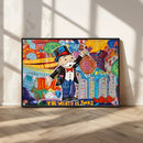 Pop Art Monopoly Man Canvas Wall Art Print - Bold and