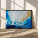 Blue Abstract Print - Dynamic Ocean-Inspired Canvas Wall Art