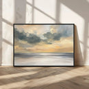 Modern Coastal Artwork with Vibrant Abstract Ocean Waves