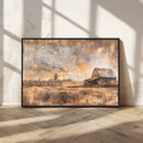 Rustic Farmhouse Wall Art Canvas Print | Barn and Field