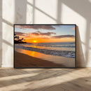 Sunset Wall Art Print - Stunning Beach Sunset Canvas Artwork