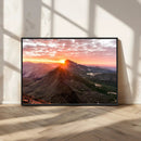 Mountain Sunrise Wall Art – Framed Alpine Ridge Canvas by MyGreatCanvas | Canvas Wall Art Prints | Photo Prints & Wall Decor