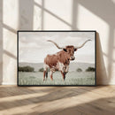 Texas Longhorn Wall Art – Framed Spotted Cattle Canvas by MyGreatCanvas | Canvas Wall Art Prints | Photo Prints & Wall Decor