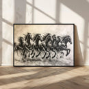 Running Horses Wall Art Canvas Print – Framed Monochrome by MyGreatCanvas | Canvas Wall Art Prints | Photo Prints & Wall Decor